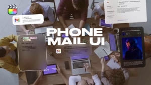 【FCPX插件】手机邮件消息接收发送弹窗提醒界面UI展示动画 Phone Mail UI 汉化版