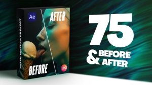 【AE模板】75个视频画面分隔前后效果对比展示动画 Before And After Pack