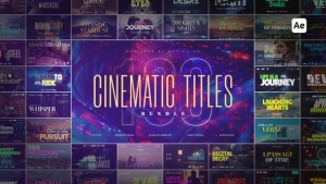 【AE模板】100个时尚电影片名片头文字标题动画 100 Cinematic Titles Bundle
