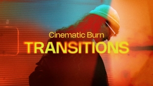 【PR模板】5款电影胶片灼烧光效闪烁视频过渡转场预设 Cinematic Burn Transitions