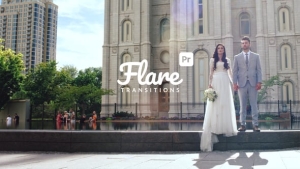 【PR模板】12组镜头耀斑光效闪烁视频转场过渡预设 Flare transitions for Premiere Pro