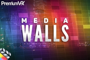 【FCPX插件】28款多画面组合动态分屏视频墙照片墙拼贴动画预设 PremiumVFX – Media Walls 汉化版