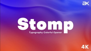 【AE/PR模板】动感节奏快闪文字标题演示卡点片头动画(含模板音乐) Stomp Colorful Opener