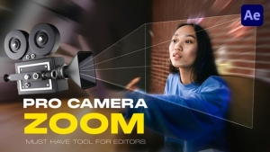 【AE模板】手持摄像机抖动摇晃变焦缩放运镜效果模拟动画 Pro Camera Zoom