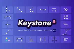 【AE脚本】关键帧复制粘贴对齐镜像拉伸调节控制工具 Keystone 3 v3.1.1 汉化版 +使用教程