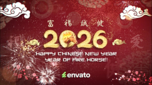 【AE模板】2026新年中国风马年春节喜庆开场片头动画 Chinese New Year Celebration 2026