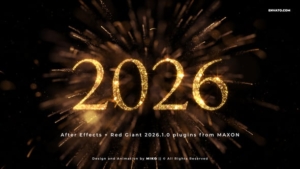 【AE模板】2026新年金色粒子60秒数字倒计时片头动画(含模板音乐) New Year Countdown 2026