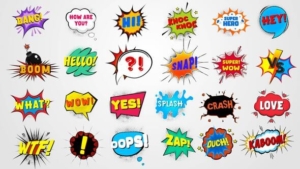 【AE模板】26组卡通动漫综艺花字对话框气泡文字标题动画 Comic Bubbles Pack