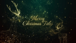 【AE模板】金色粒子圣诞节快乐祝福文字开场片头动画 The Christmas Titles