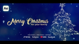 【AE模板】温馨优雅圣诞节快乐祝福文字标题片头动画 Christmas Wishes
