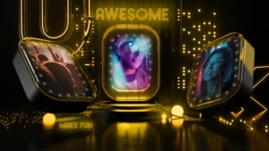 【AE模板】尊贵奢华黑金3D舞台庆典灯光视频开场片头动画 3D Luxury Neon Intro Gold Fun Slideshow