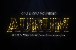 【AE插件】高级金属材质纹理特效插件 Aurum v1.0.0 Win/Mac汉化版 +使用教程