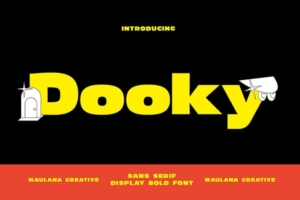 【字体】复古90年代粗重标题图文杂志排版设计无衬线英文字体 Dooky Sans Serif Display Bold Font