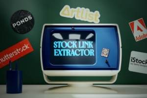 【AE/PR脚本】一键自动提取保存项目素材链接来源管理工具 Stock Link Extractor v1.3 汉化版 +使用教程