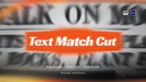 【AE模板】动态图形文本匹配剪辑转场效果演示动画 Dynamic Text Match Cut