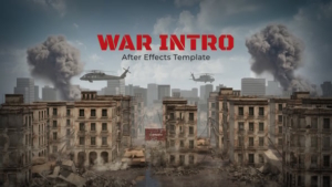 【AE模板】战争影视历史教育纪录片电影游戏3D视差片头动画 War Freeze Intro