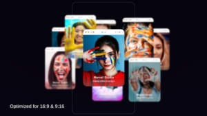 【PR模板】3D卡片滑动轮播切换动态相册幻灯片动画 Carousel for Profile Card, Card Presentation and social media with 3D Rotation