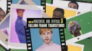 【PR模板】创意照片相框掉落效果视频转场动画预设 Falling Frame Transitions