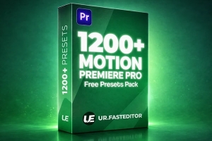 【PR预设】1200+文字图层动画视觉特效转场PR预设 UR FAST EDITOR 1200+Presets