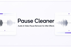 【AE脚本】自动分析视频音频停顿静音片段删除工具 Pause Cleaner v1.0.0