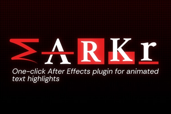 【AE脚本】文本高亮涂鸦标记动画效果 MARKr v1.0 汉化版 +使用教程