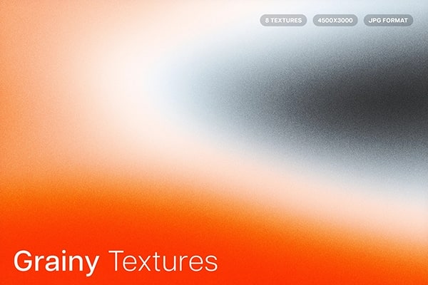 【图片素材】8款橙黄色渐变颗粒纹理背景图片素材 Grainy Gradient Textures