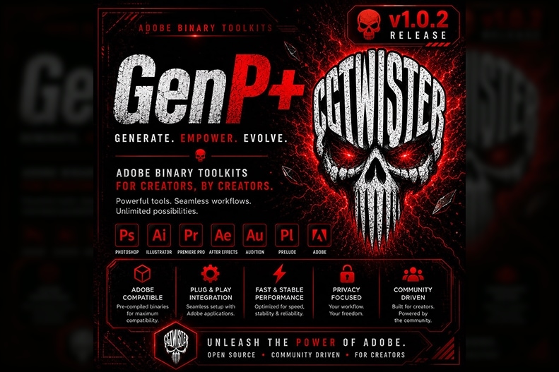 【软件】复兴版 Adobe 全系列软件破解激活工具 GenP+ Revived GenP+ Revived v1.0.2 Win版