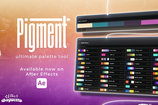 【AE脚本】AI智能色彩匹配生成调色板管理工具 Pigment v1.1.0 汉化版 +使用教程