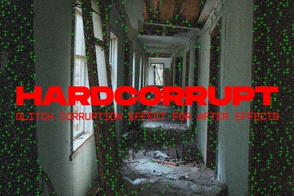 【AE插件】画面破损数字故障视觉艺术效果插件 HardCorrupt v1.0.0 Win汉化版 +使用教程